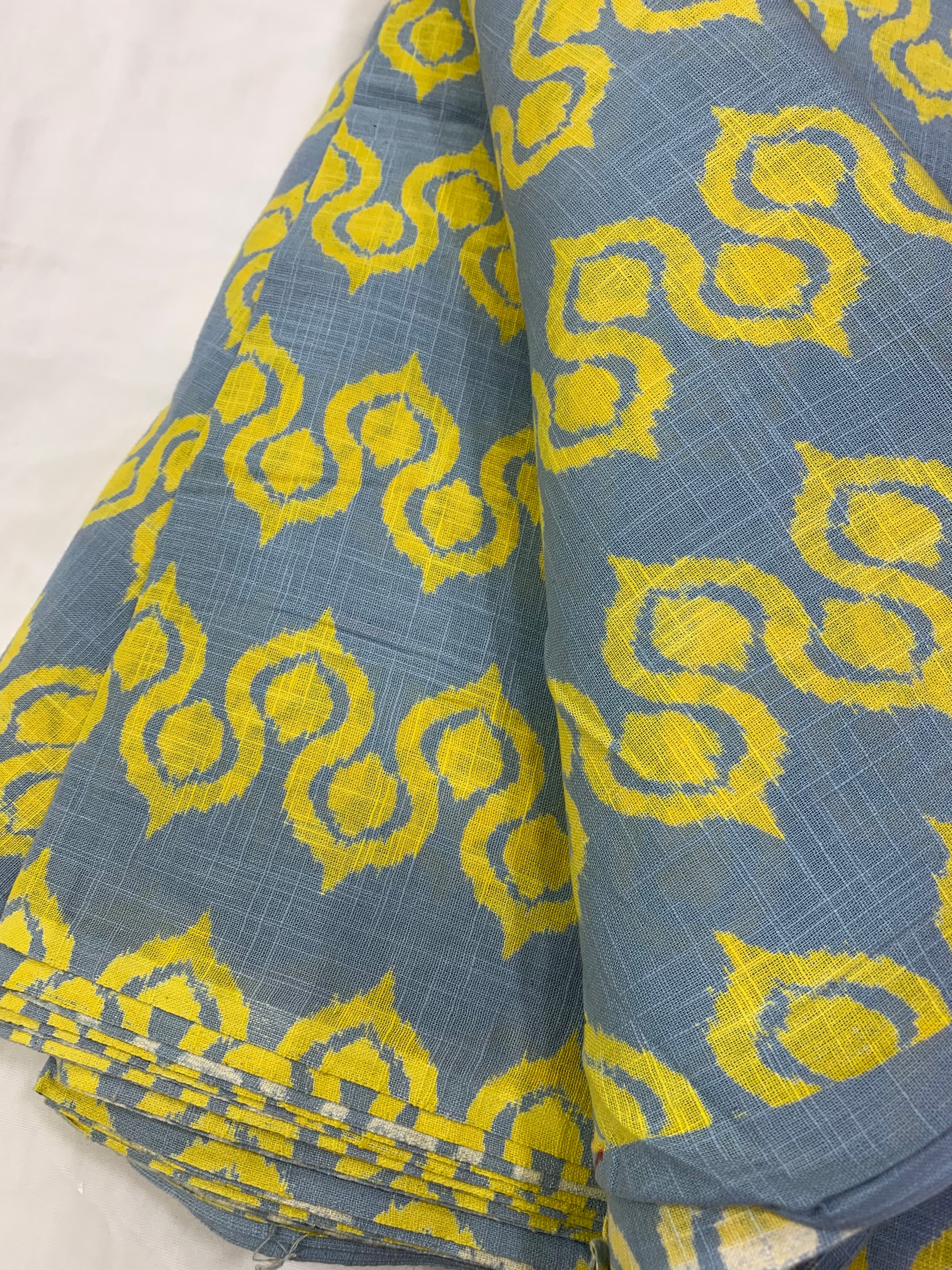 Printed pure slub cotton fabric