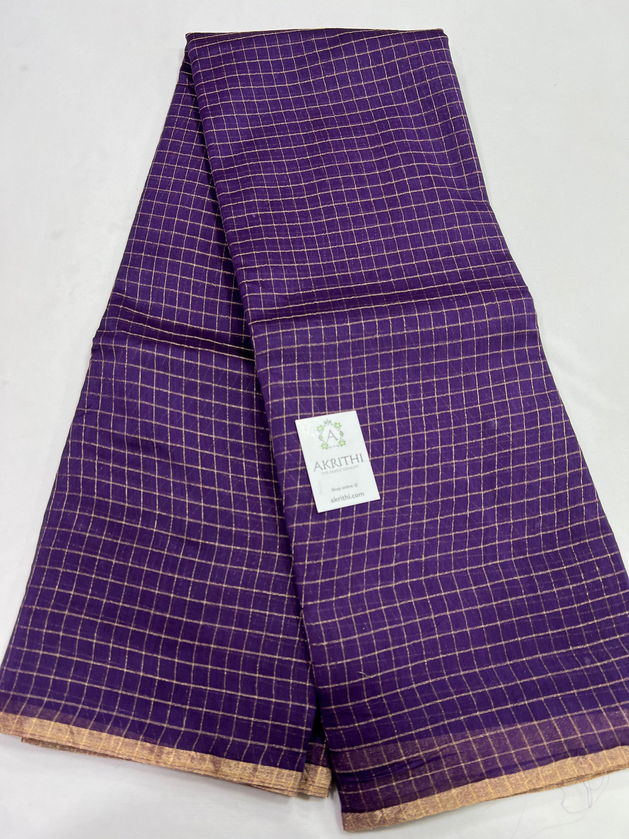 Pure chanderi checks saree