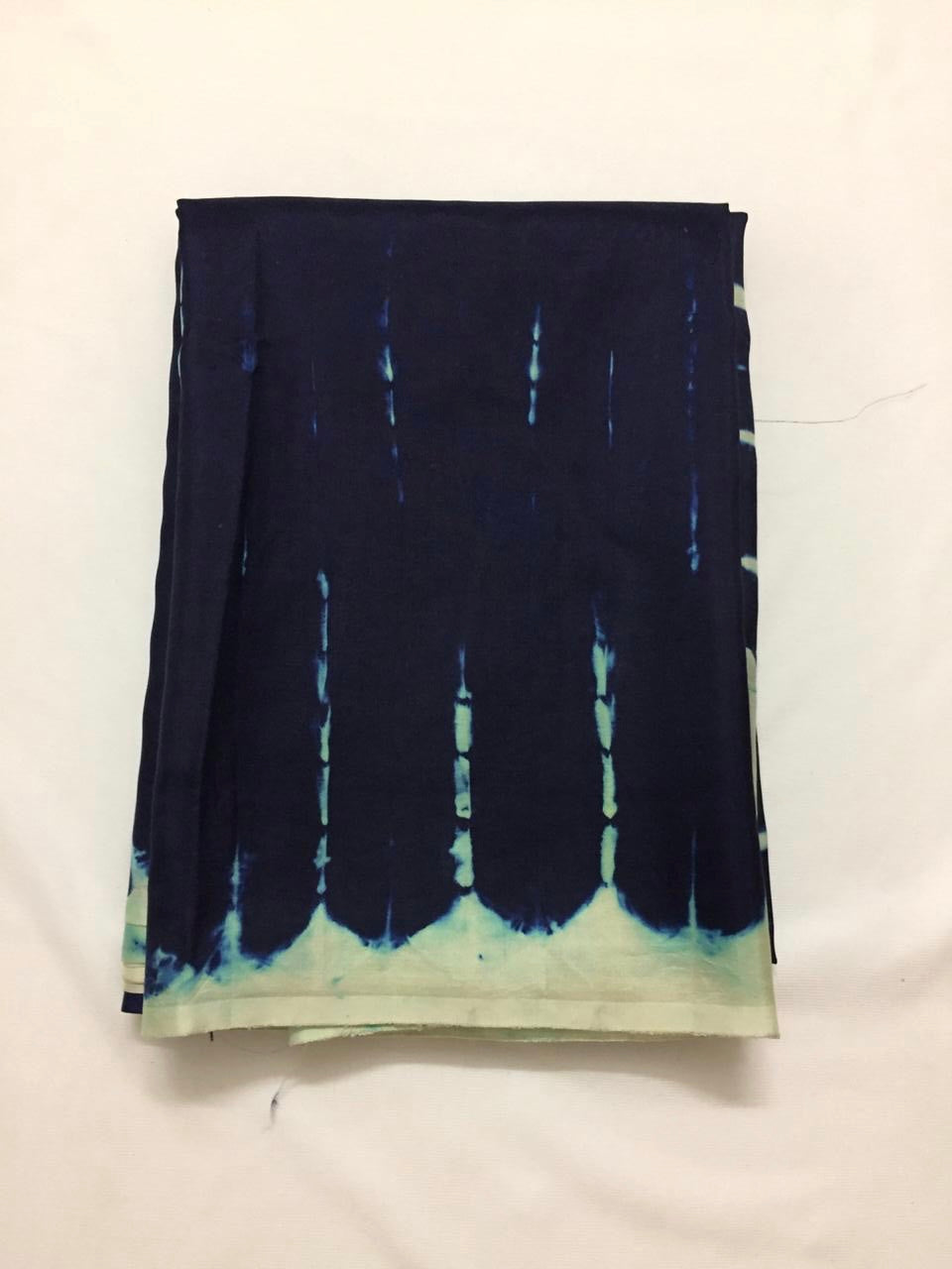 Shibori tie and dye pure soft silk fabric