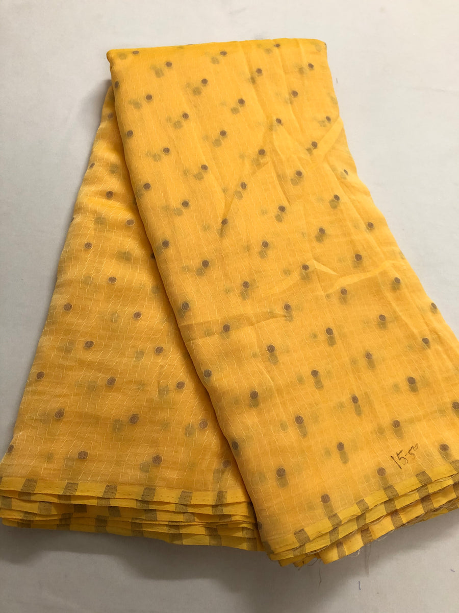 Self woven butti chiffon fabric