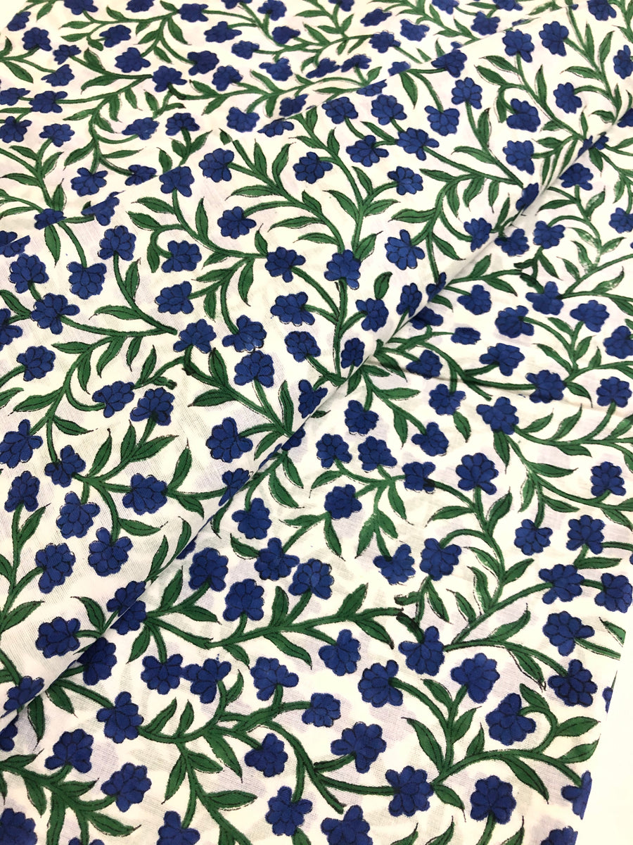 Printed mul cotton fabric