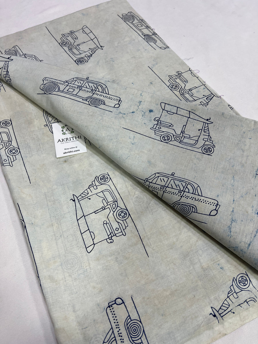 Dabu printed pure cotton fabric