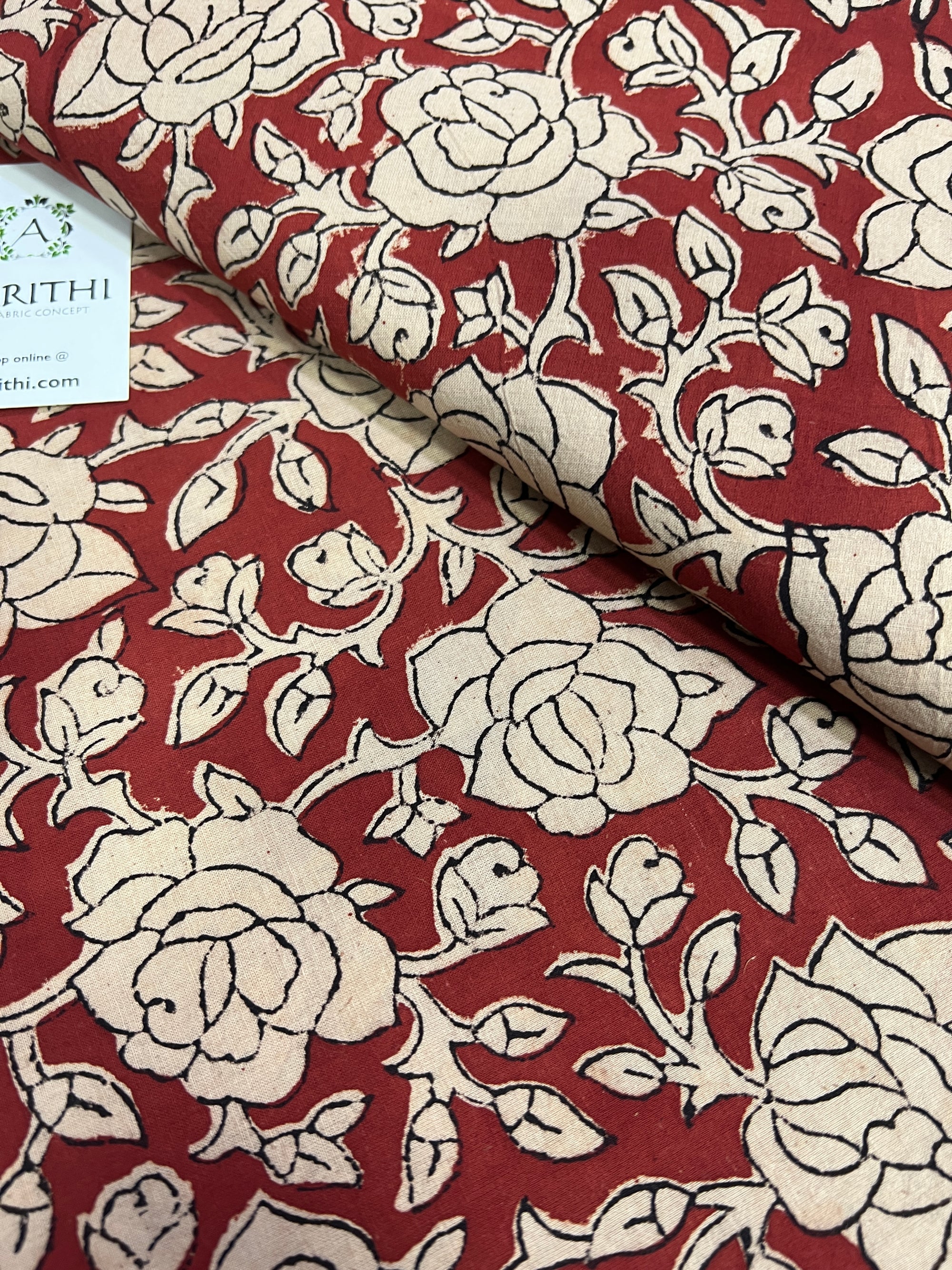 Hand block Printed pure cotton fabric