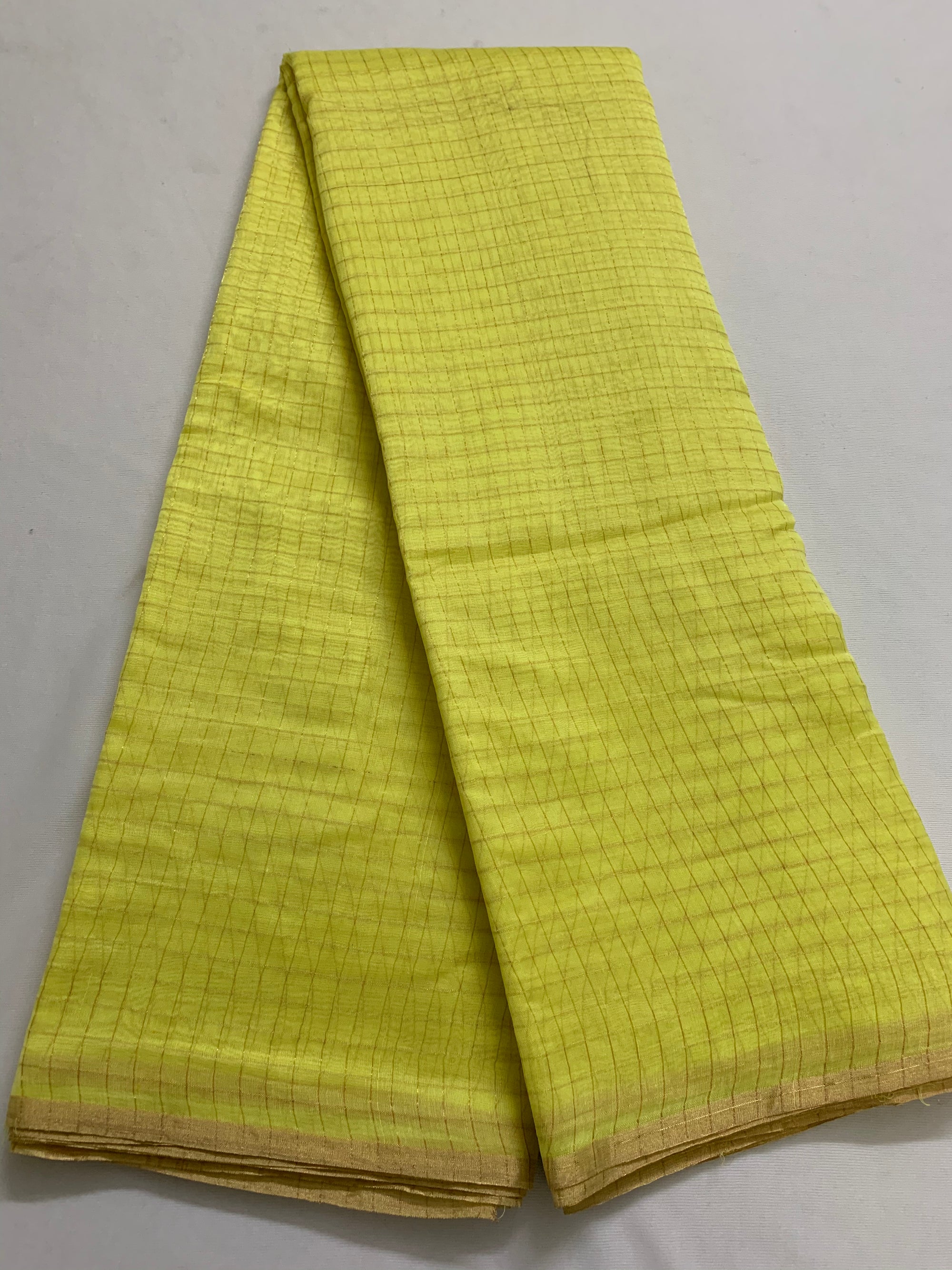 Pure chanderi checks saree