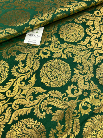 Handloom Banarasi brocade fabric 80 cms cut