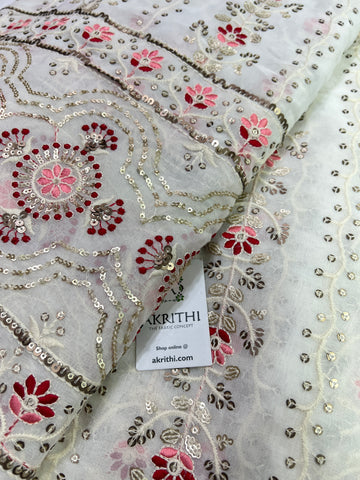 Embroidery on georgette fabric