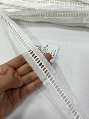 Cotton off white lace per metre