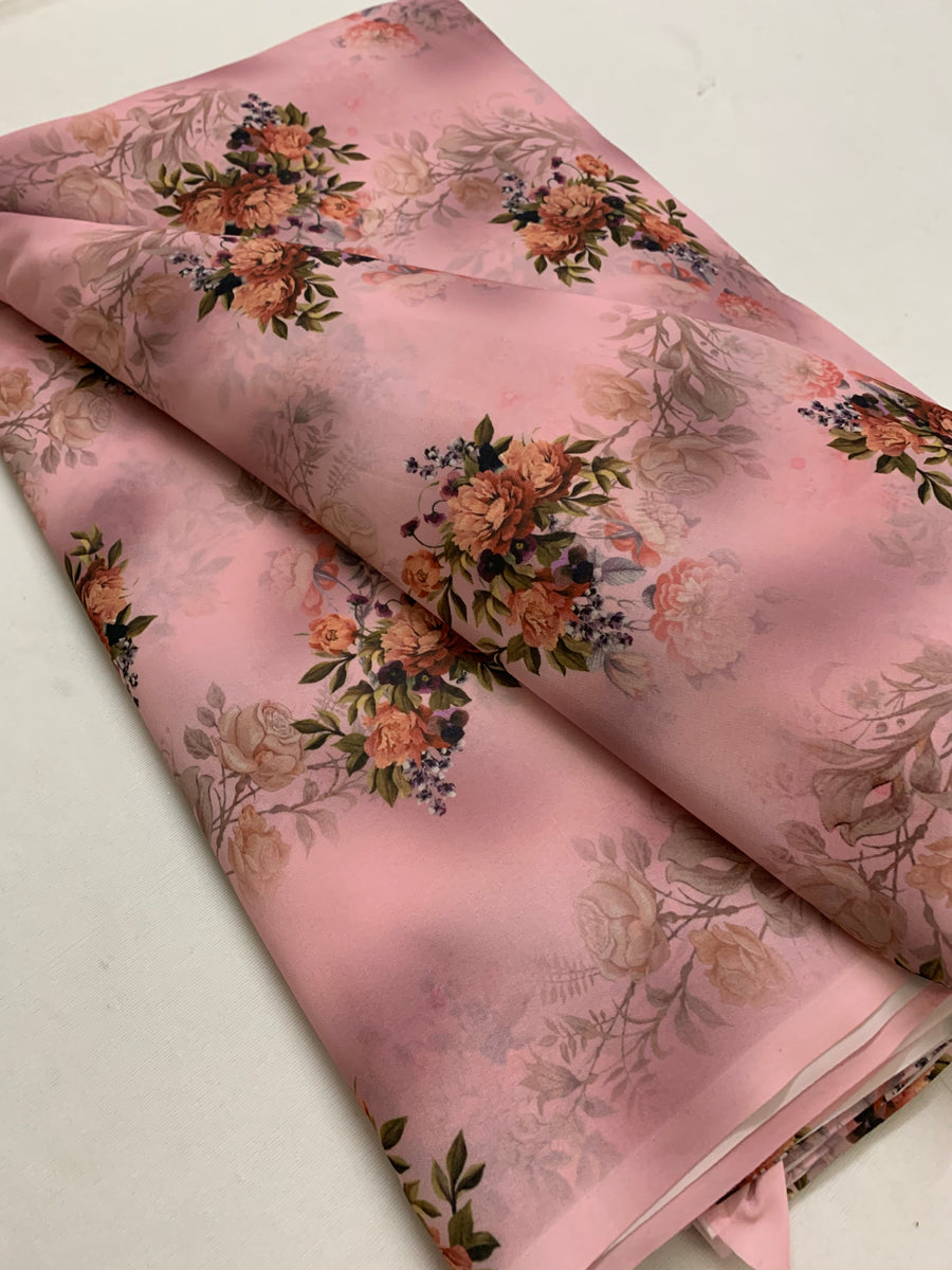 Digital floral Printed georgette fabric