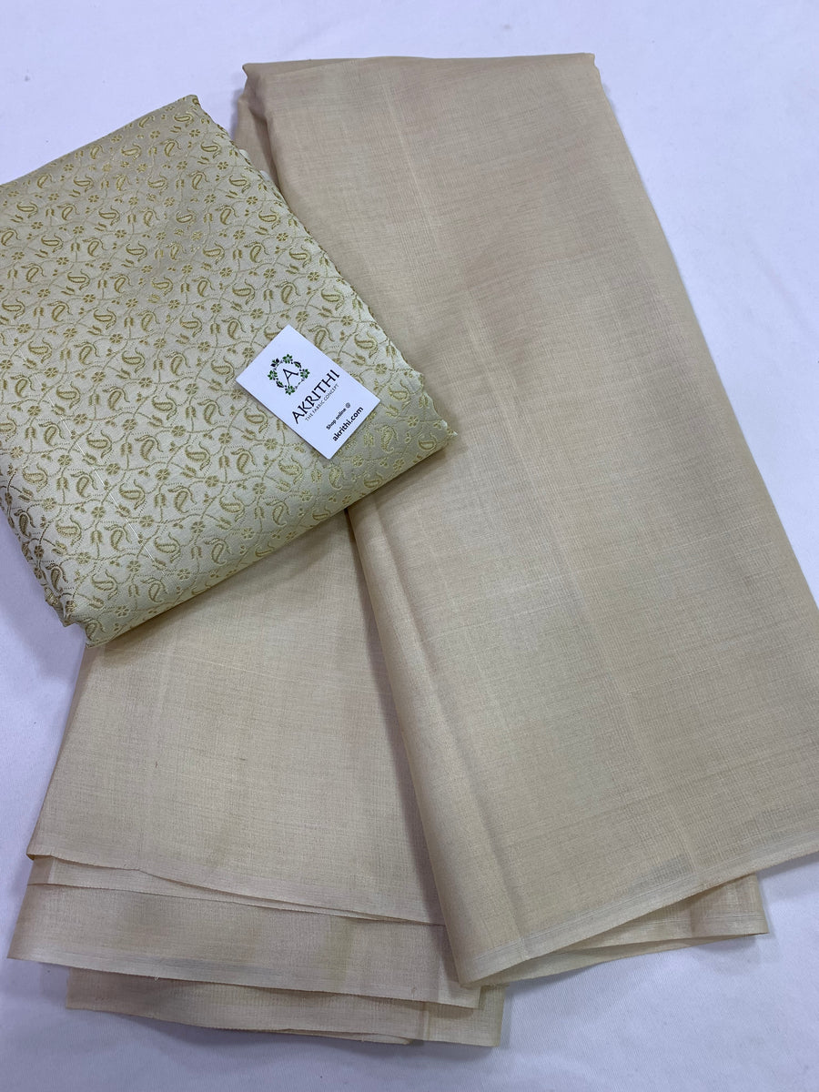 Pure tussar silk saree with banarasi blouse