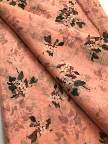 Floral Printed Linen fabric