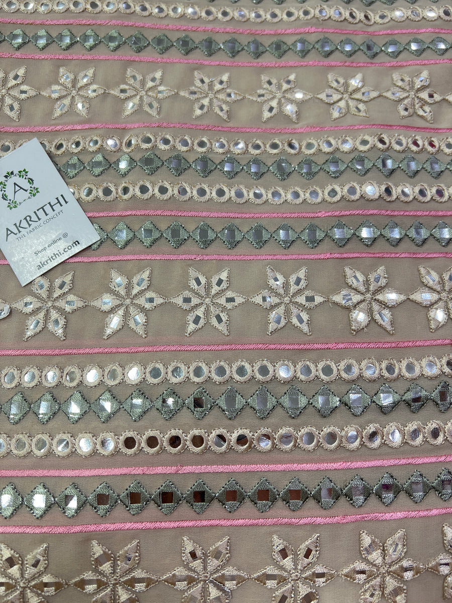 Embroidery on georgette fabric