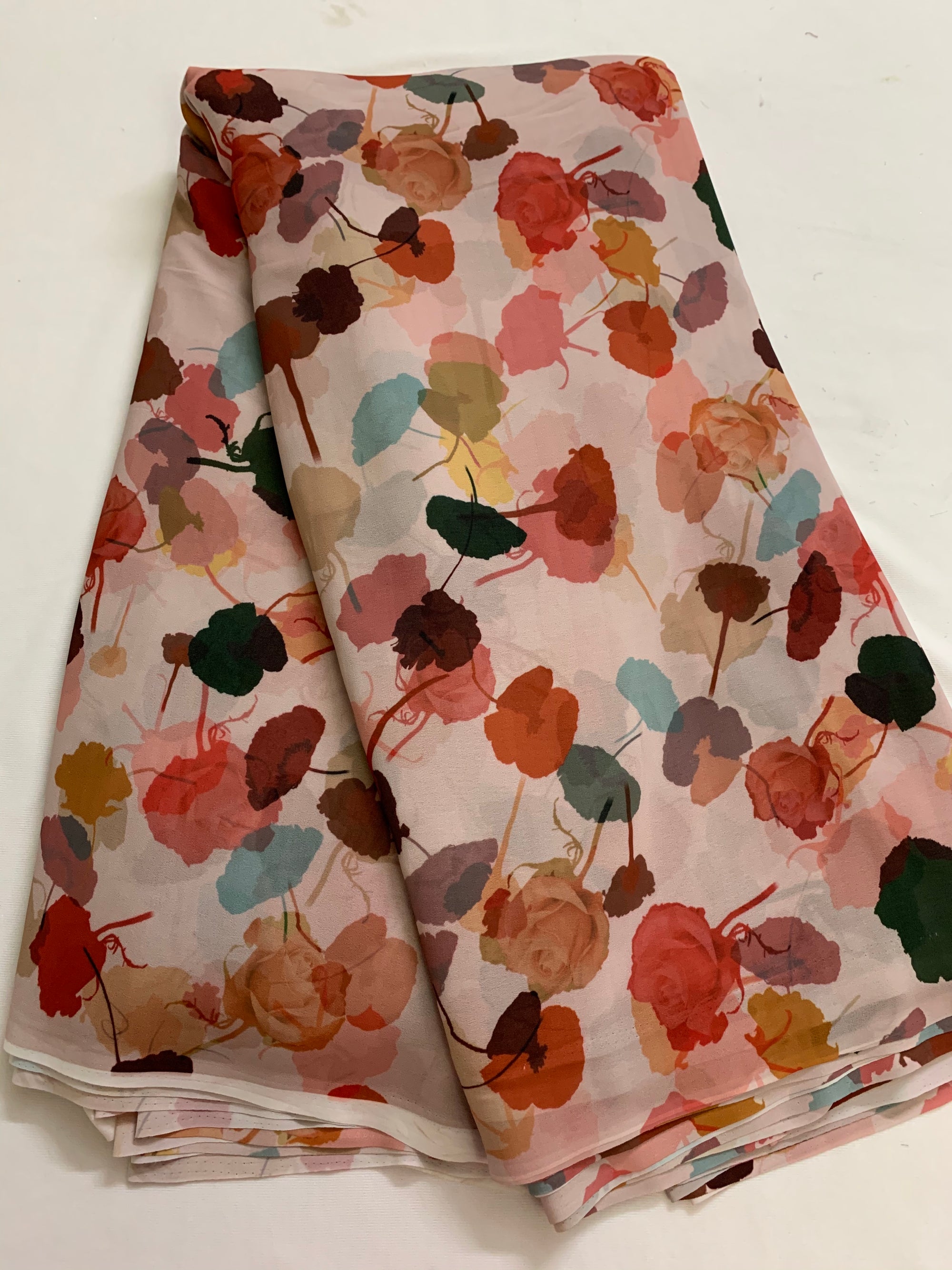 Digital floral Printed georgette fabric