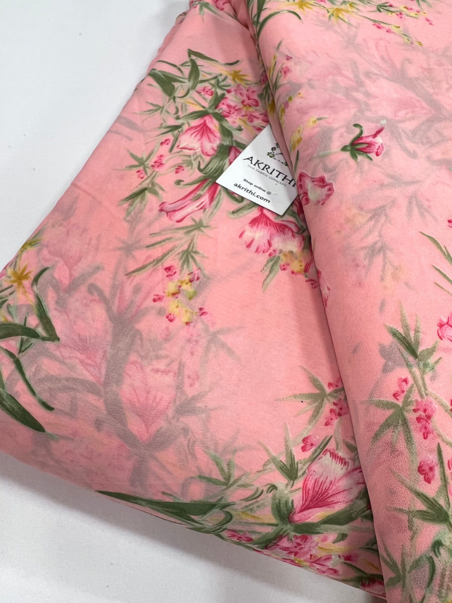 Floral printed georgette fabric 56 inches width