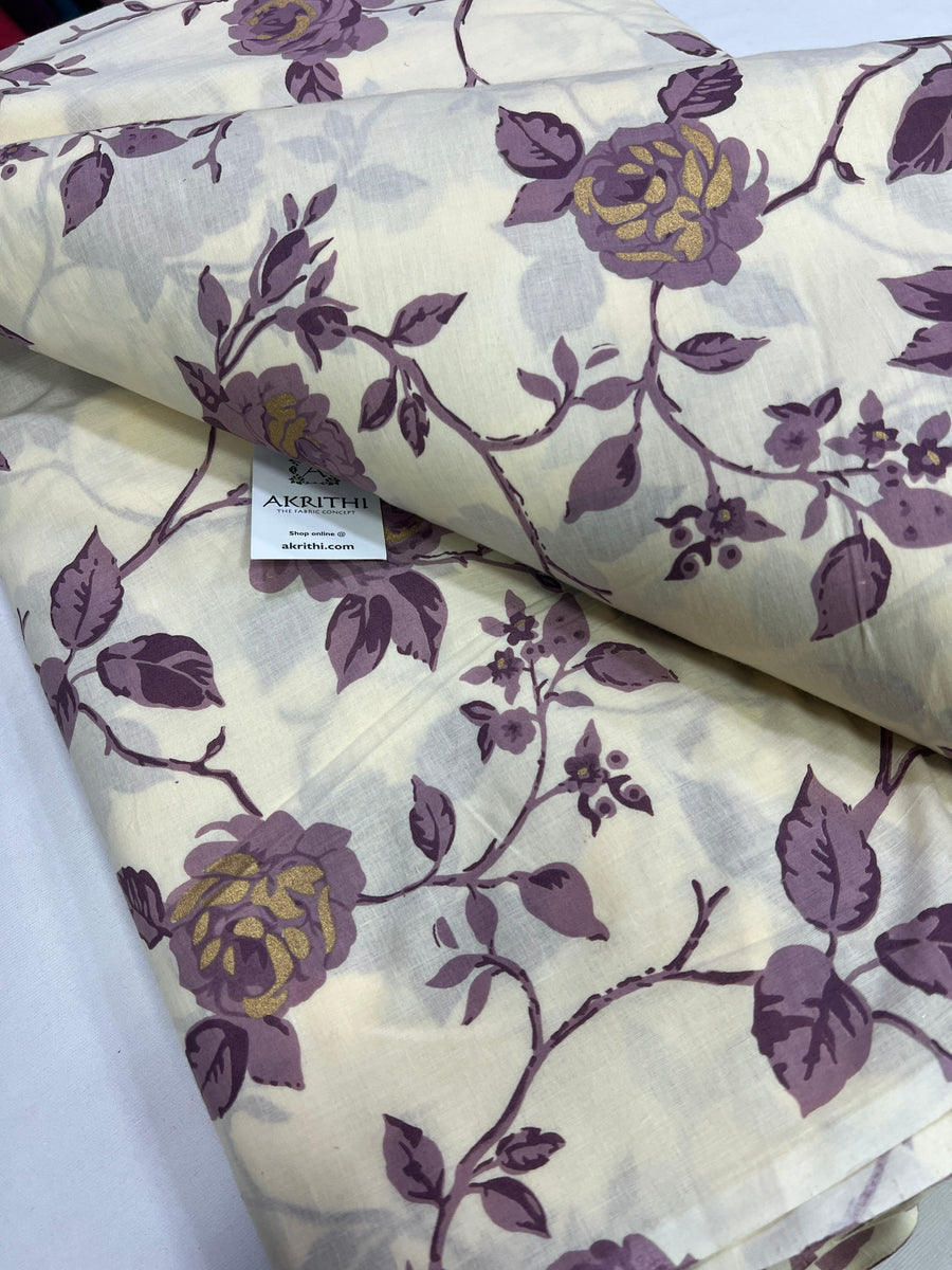 Printed pure cotton fabric