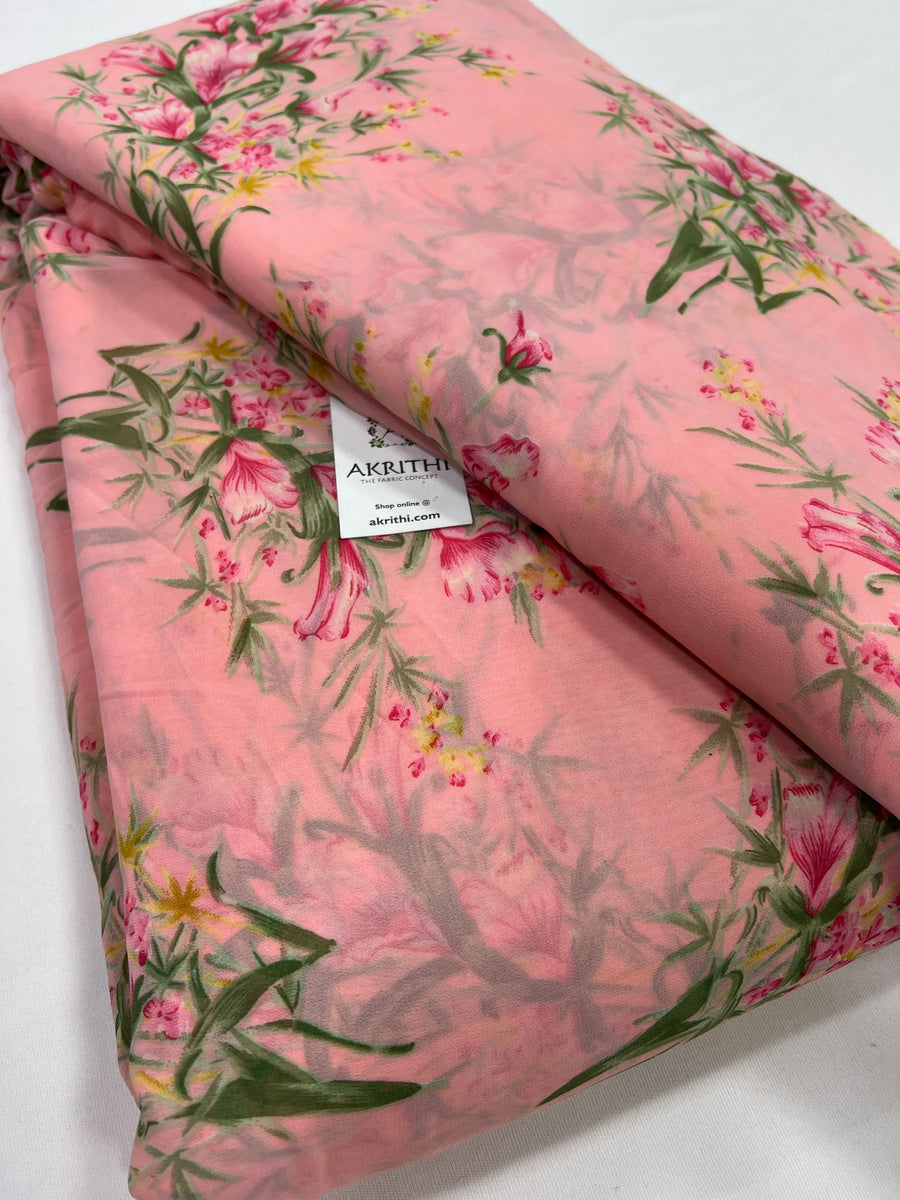 Floral printed georgette fabric 56 inches width