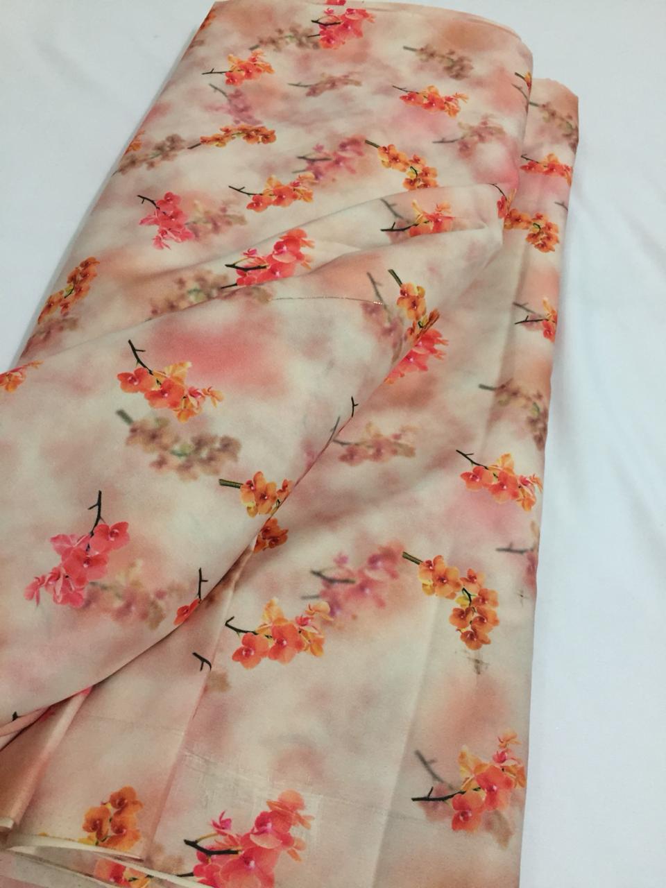 Printed crepe fabric 1 metre cut