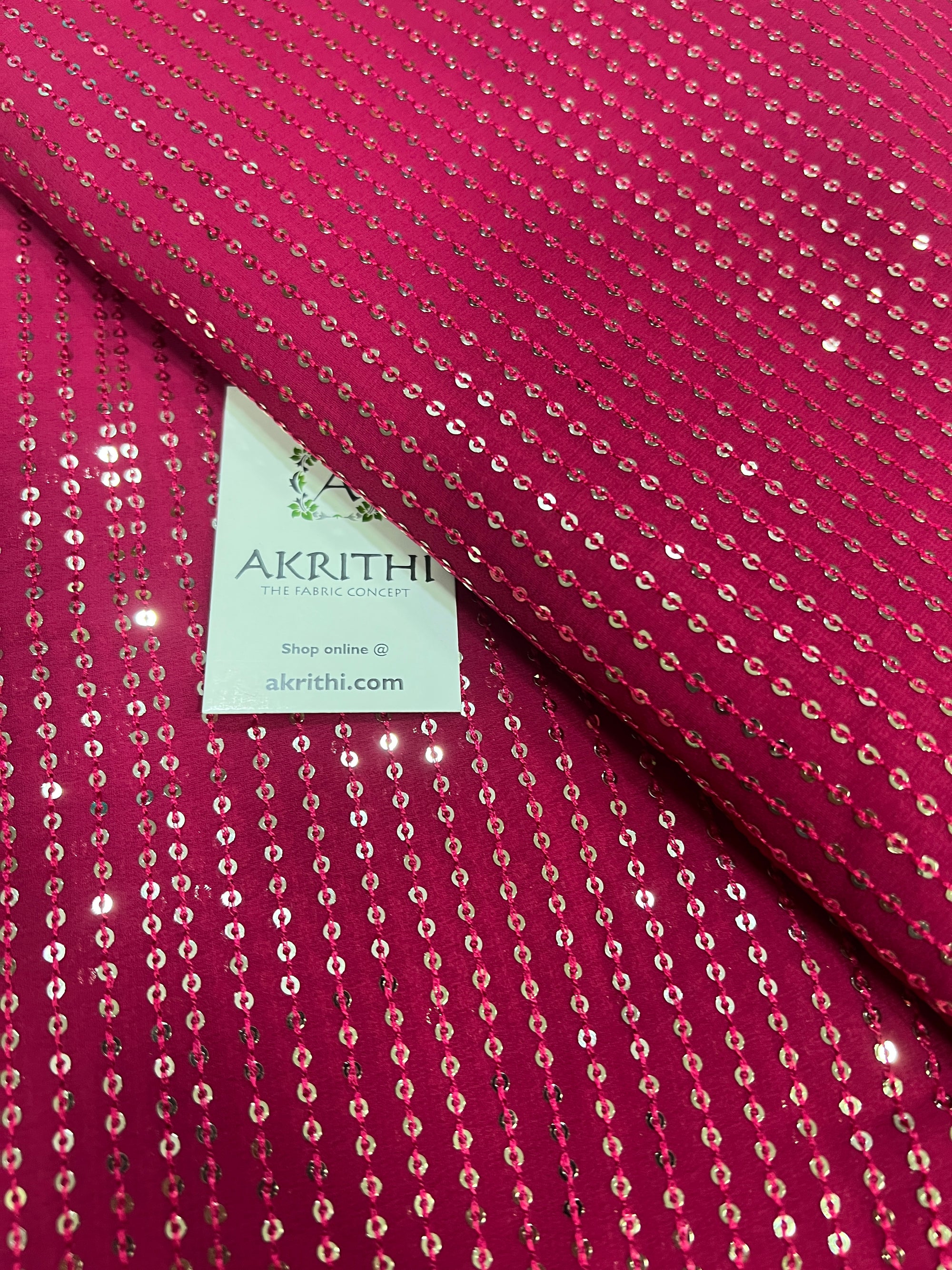 Sequins on Georgette fabric