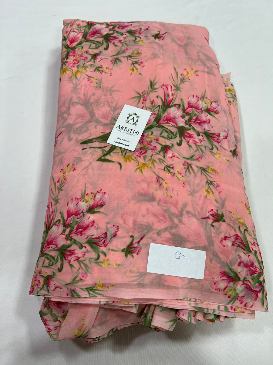 Floral printed georgette fabric 56 inches width