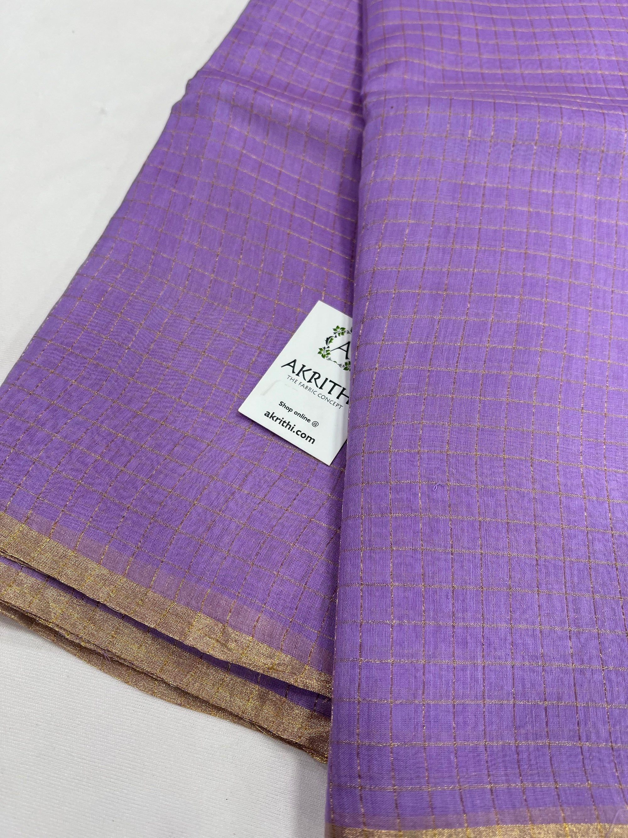 Pure chanderi checks saree