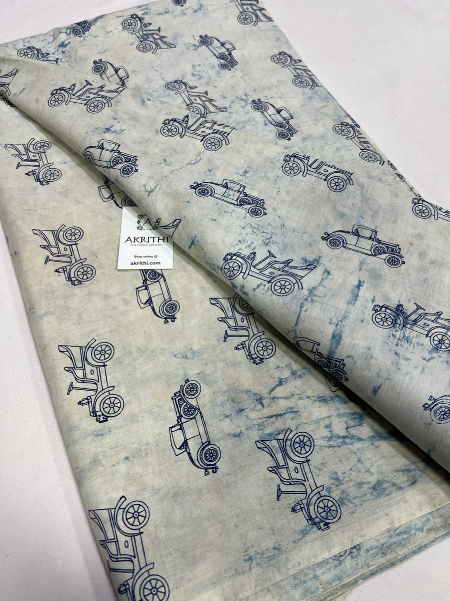 Dabu printed pure cotton fabric