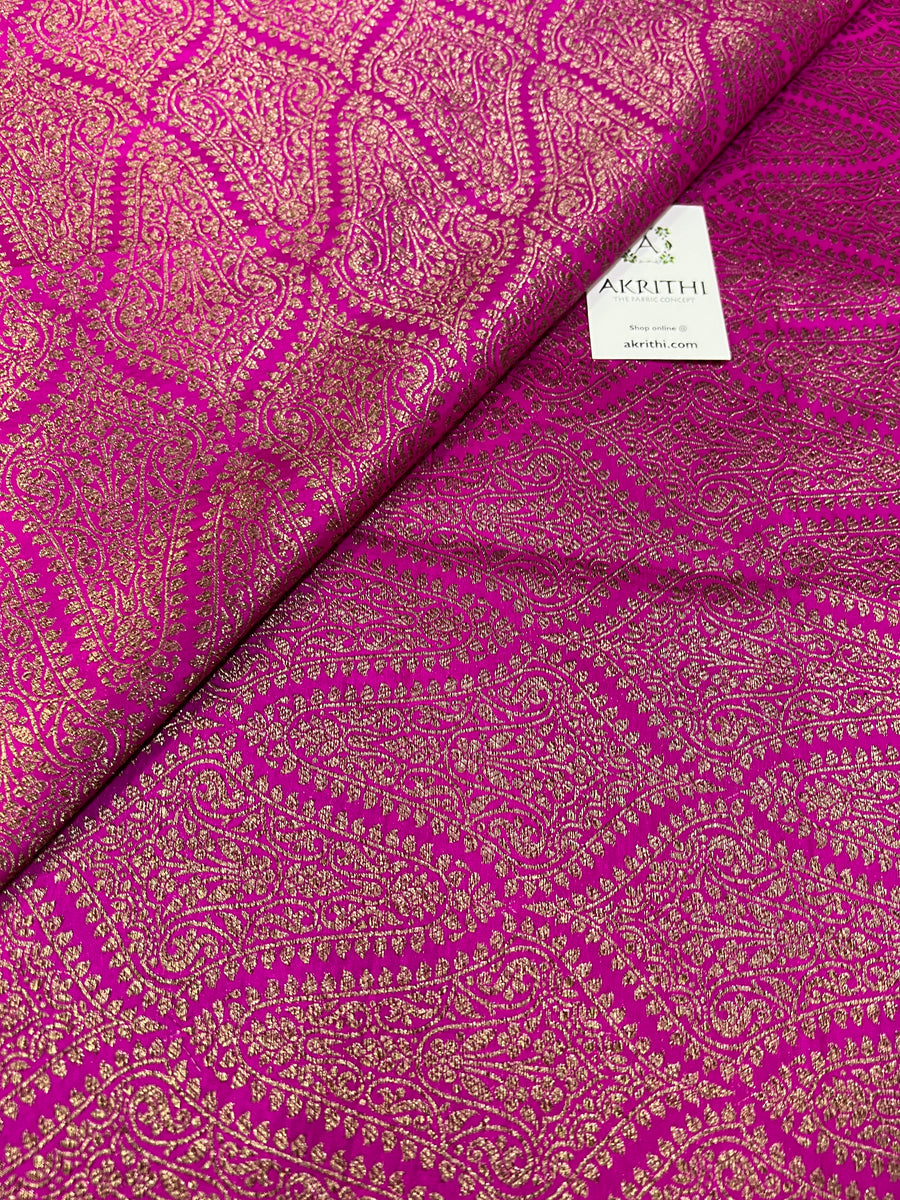 Pure silk Handloom Banarasi brocade fabric