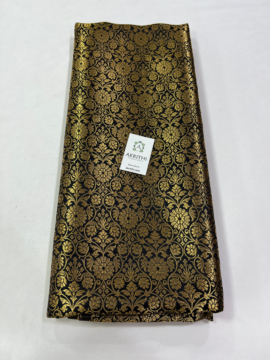 Banarasi brocade fabric black