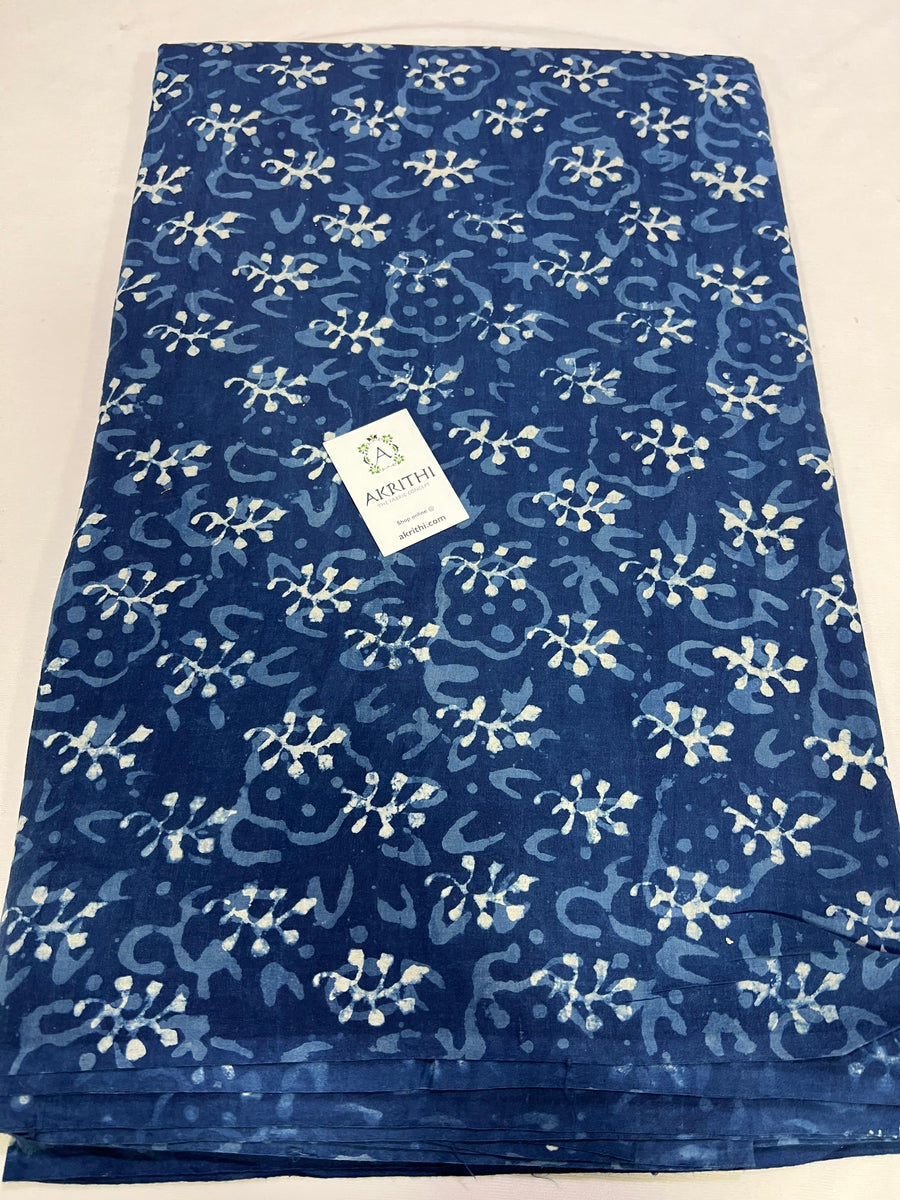 Indigo pure cotton fabric