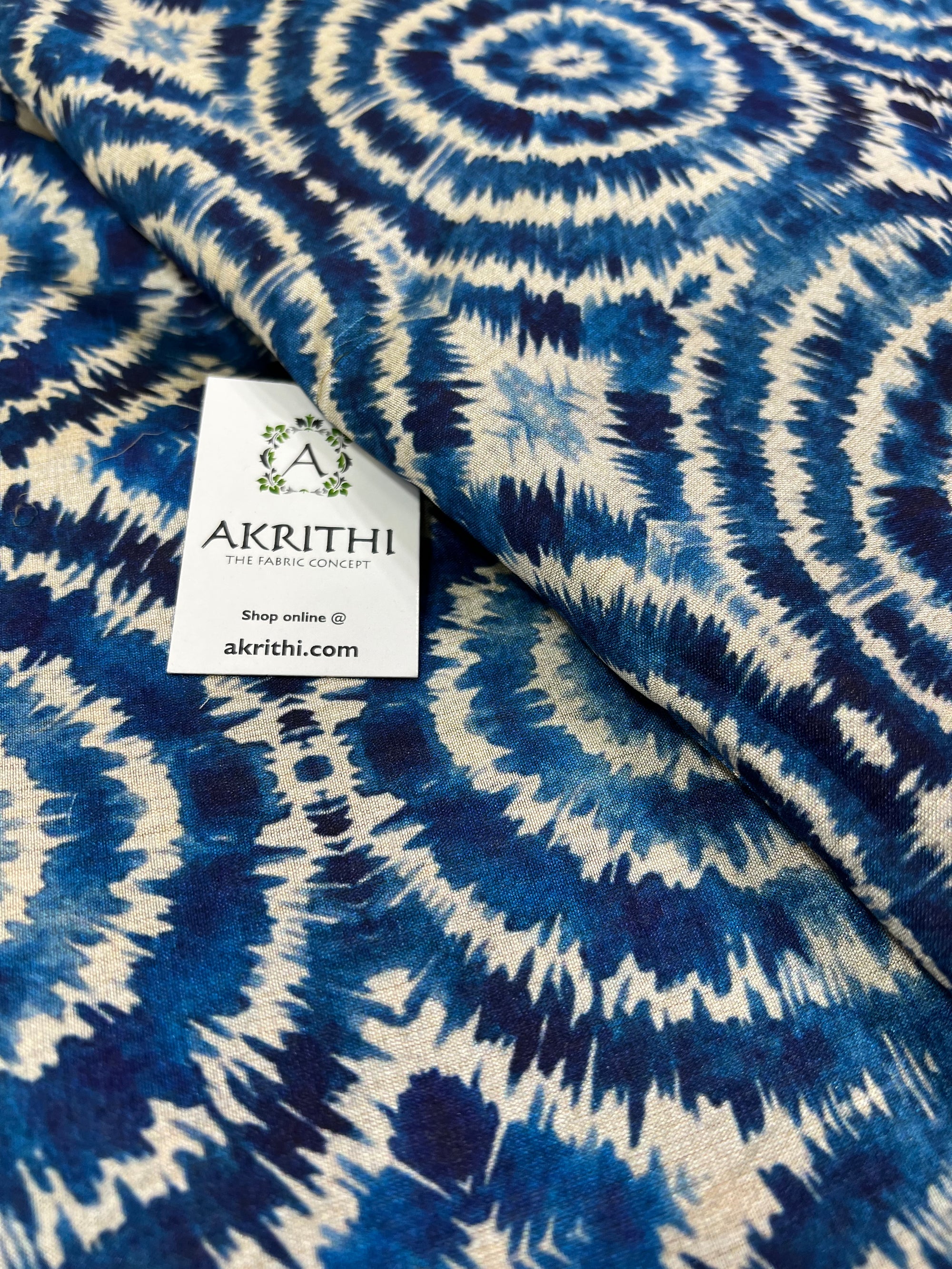 Printed silk fabric