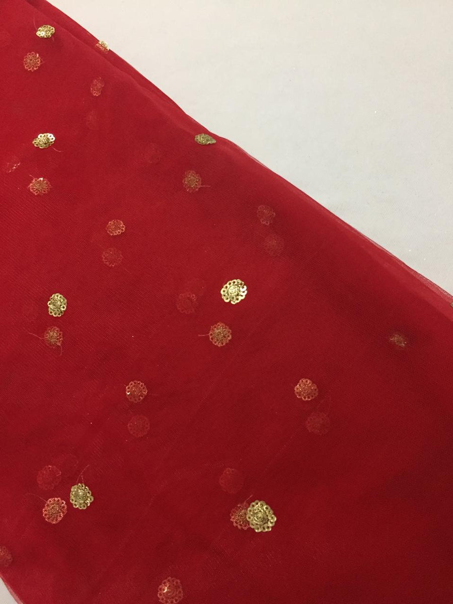 Buy butti net fabric | Embroidered designer fabrics online – Akrithi