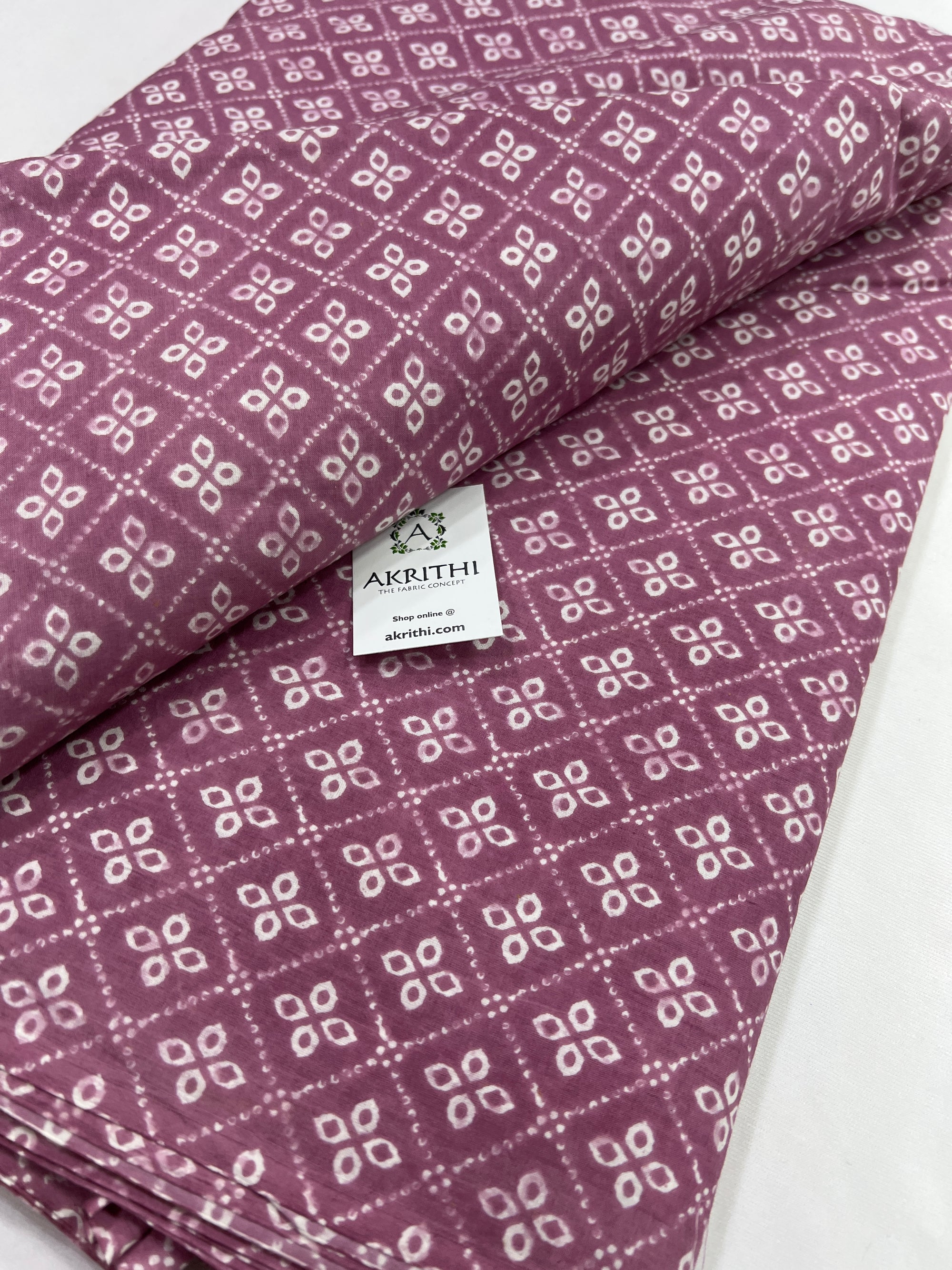 Printed pure cotton fabric