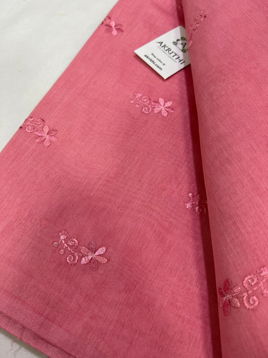 Chanderi embroidered fabric