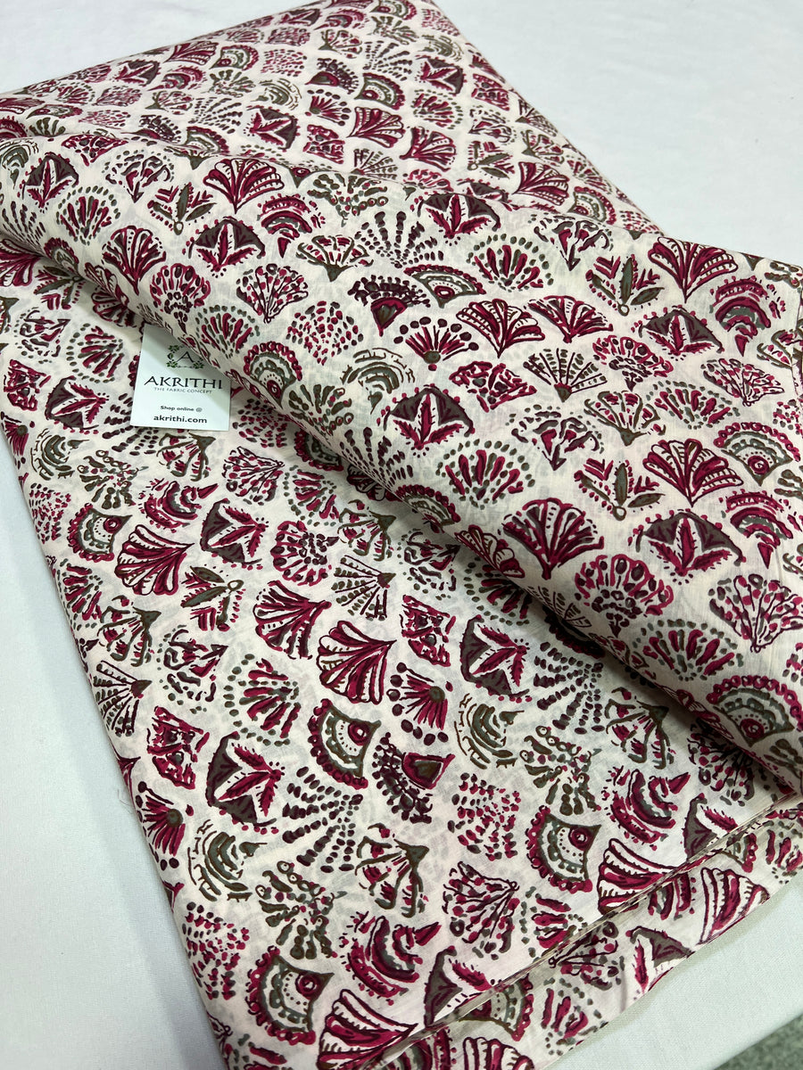 Printed pure cotton fabric