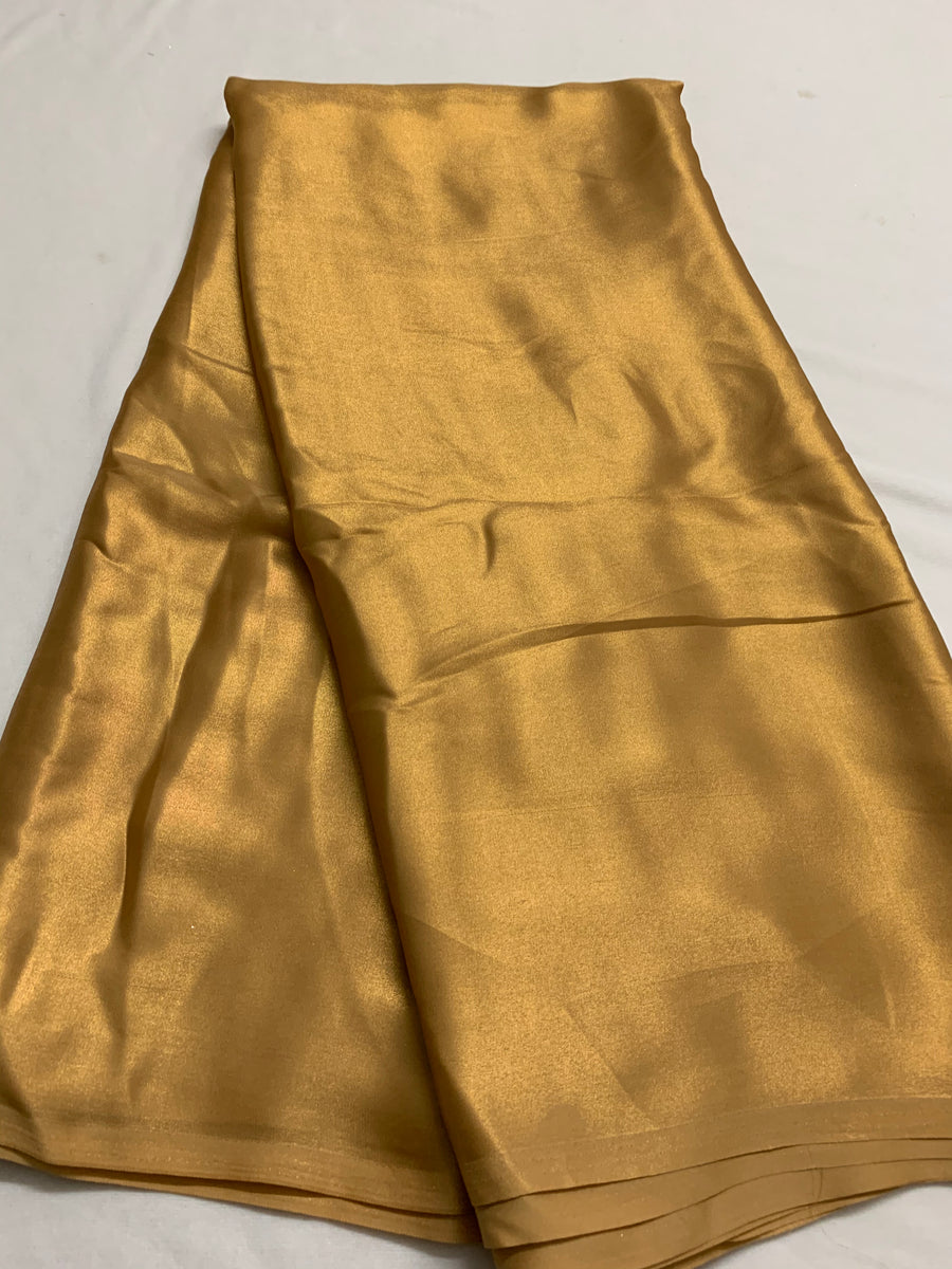 Golden foil georgette fabric