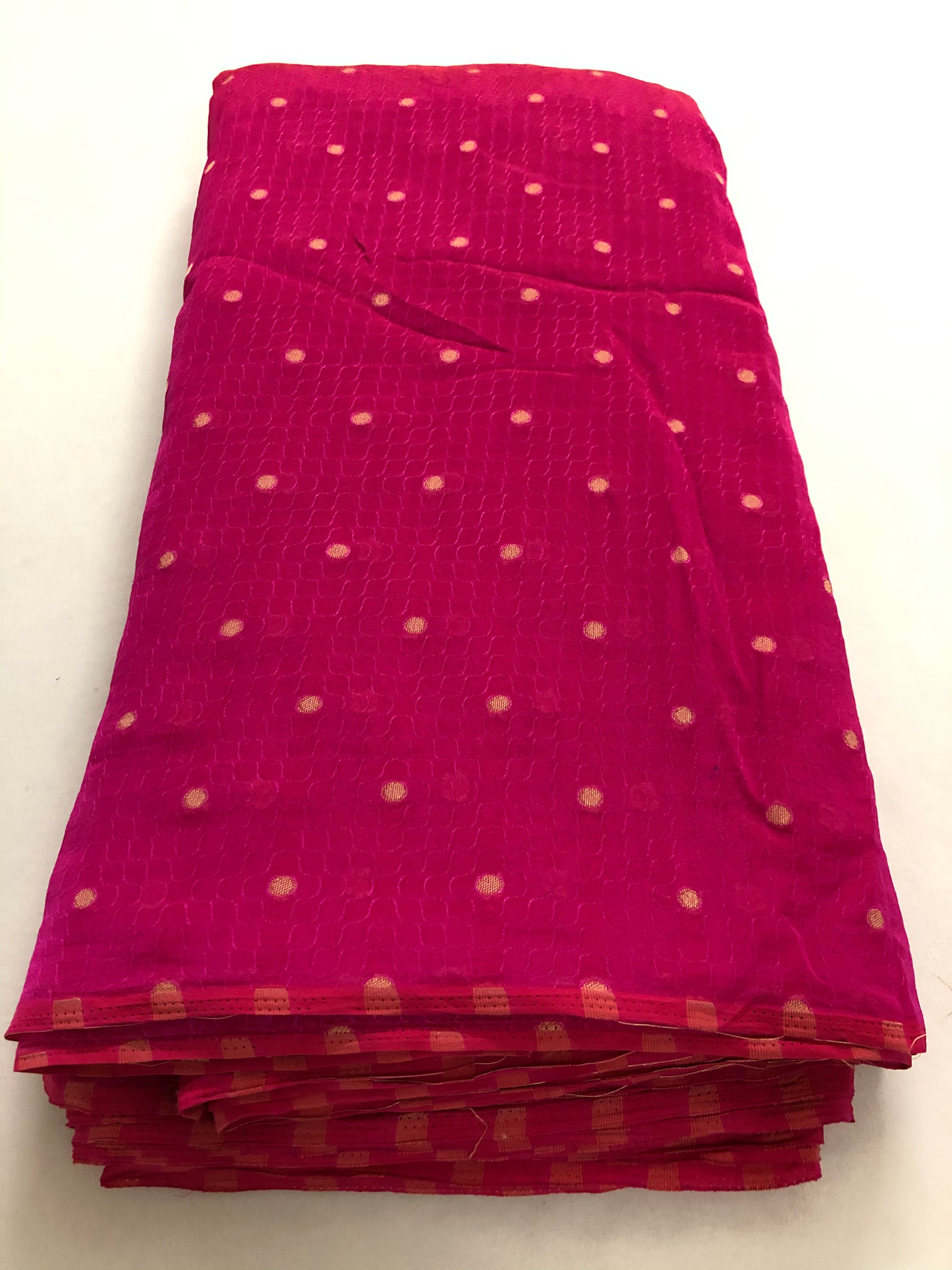 Self woven butti chiffon fabric