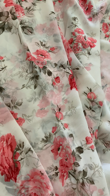 Digital floral Printed georgette fabric