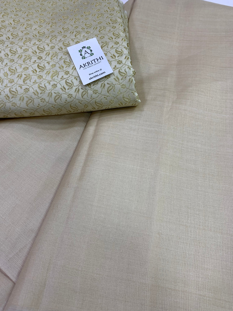 Pure tussar silk saree with banarasi blouse
