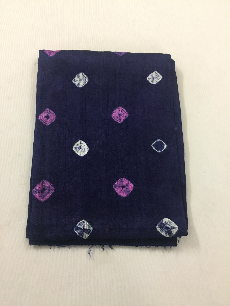 Bandhani pure raw silk fabric