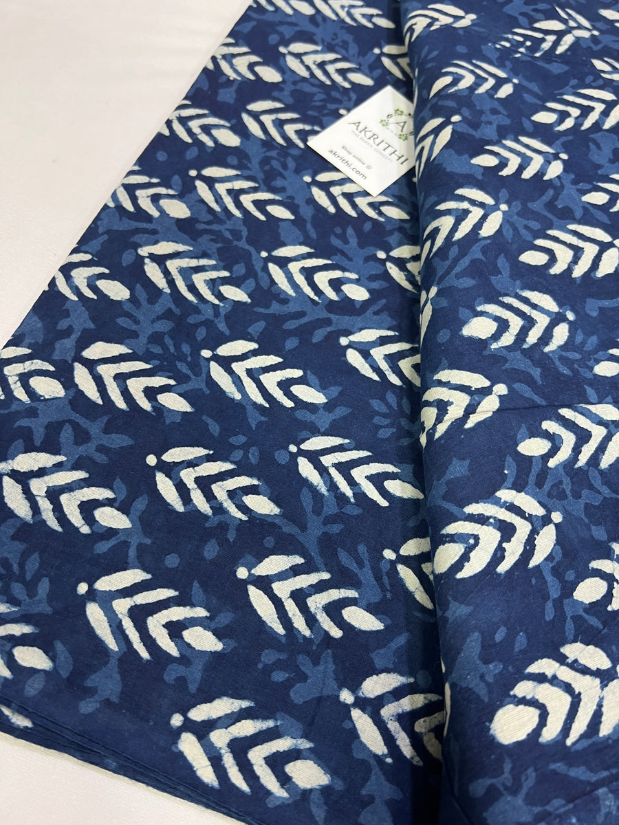 Indigo pure cotton fabric