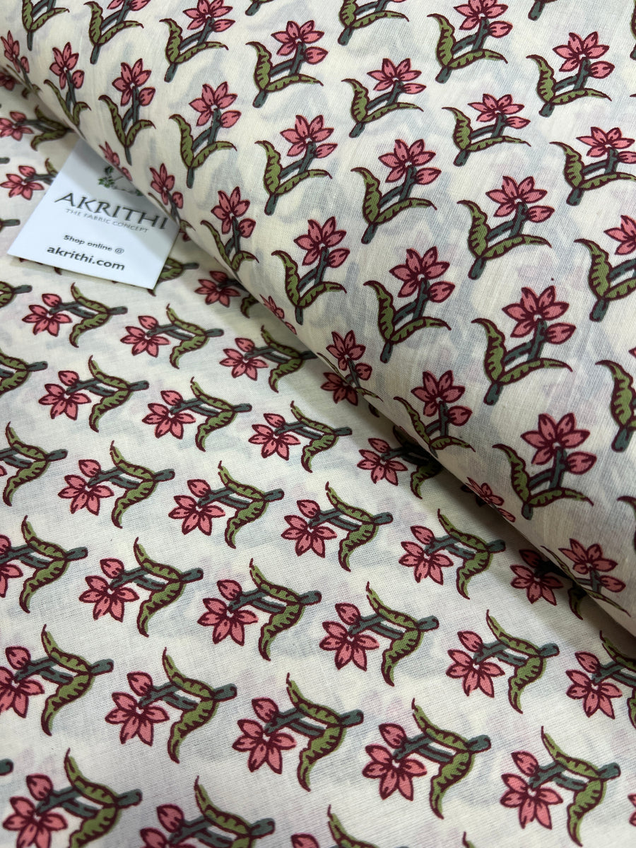 Printed pure cotton fabric