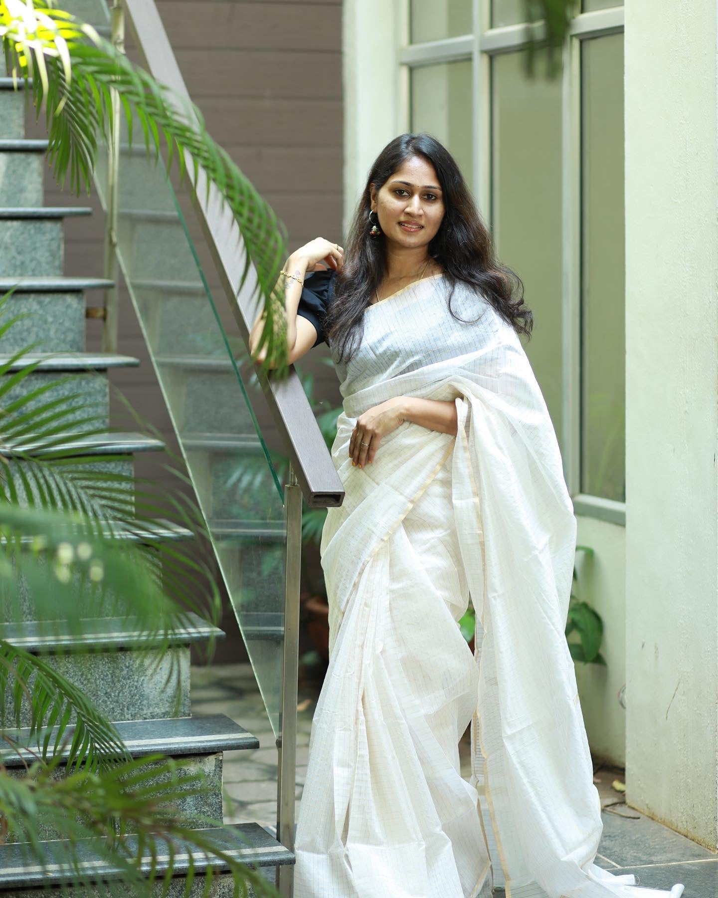 Pure chanderi checks saree