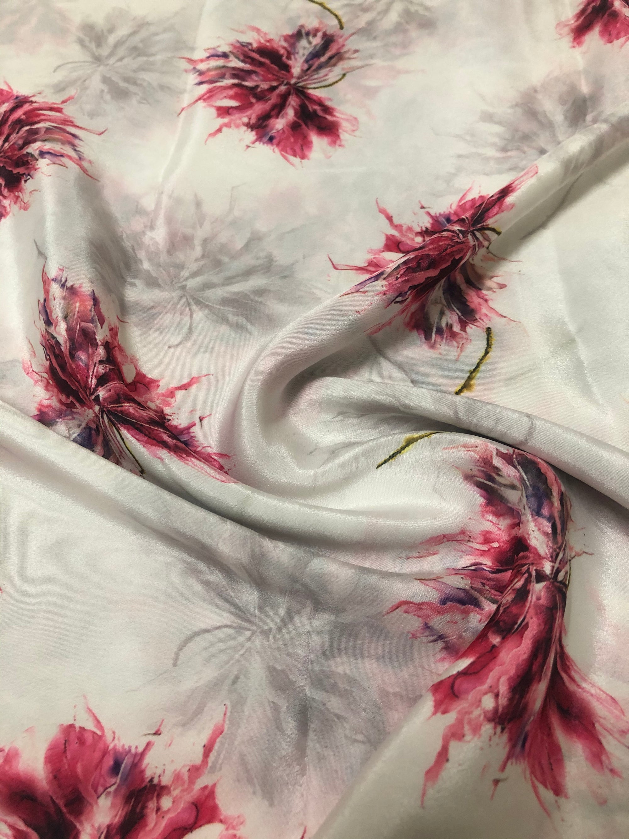 Digital floral Printed crepe fabric