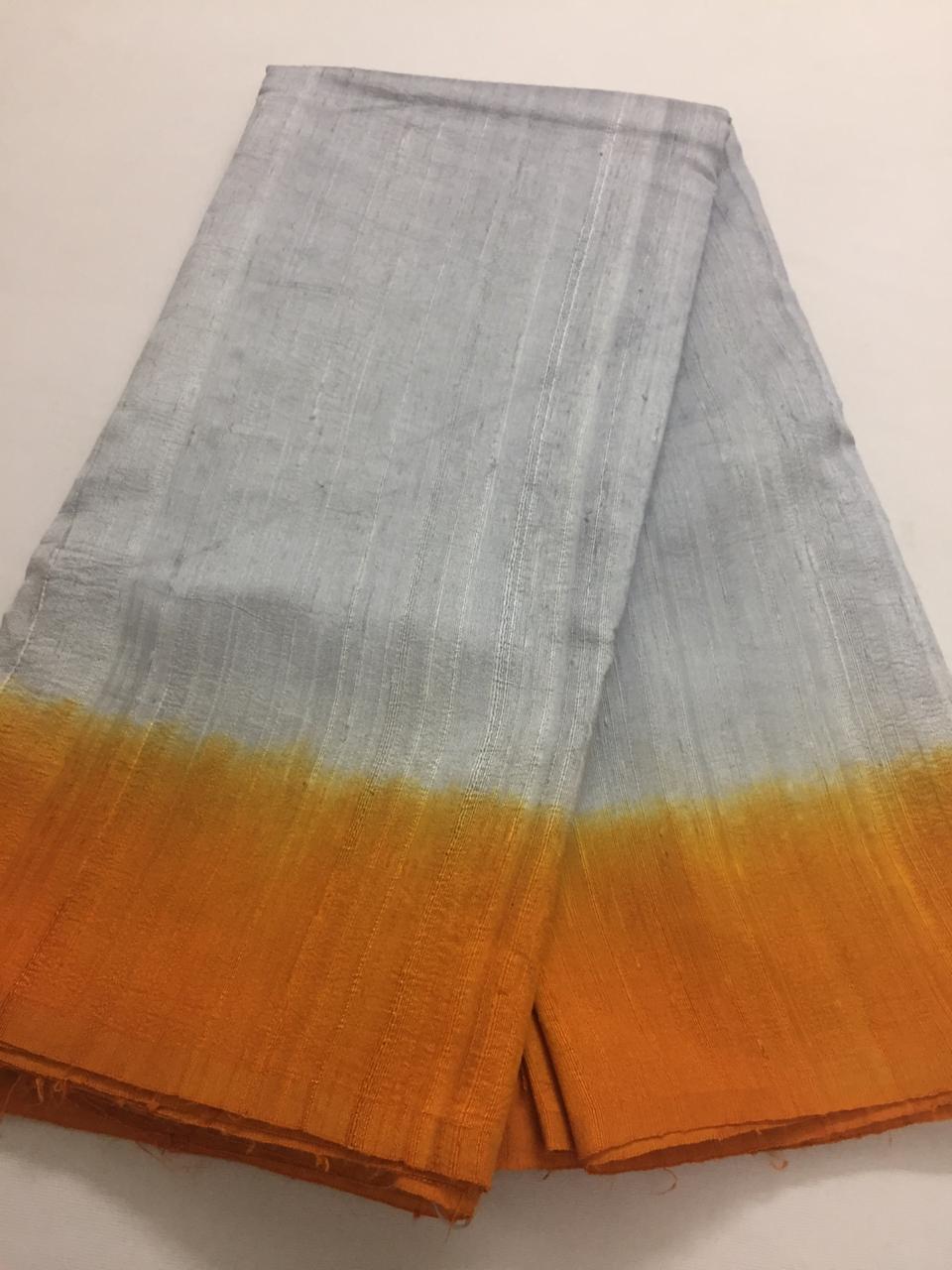 Pure dupion raw silk saree