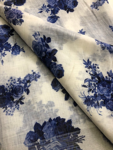 Floral Printed Linen fabric