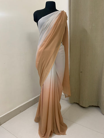 Plain With Border New Designer Georgette Saree at Rs 430 in Surat | ID:  2848941135762