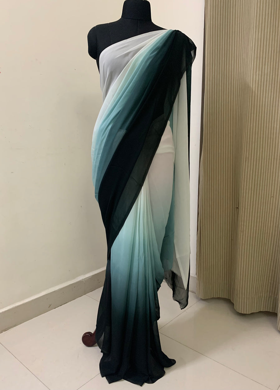 Shaded georgette saree