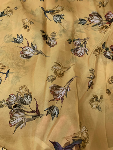 Digital floral Printed organza fabric