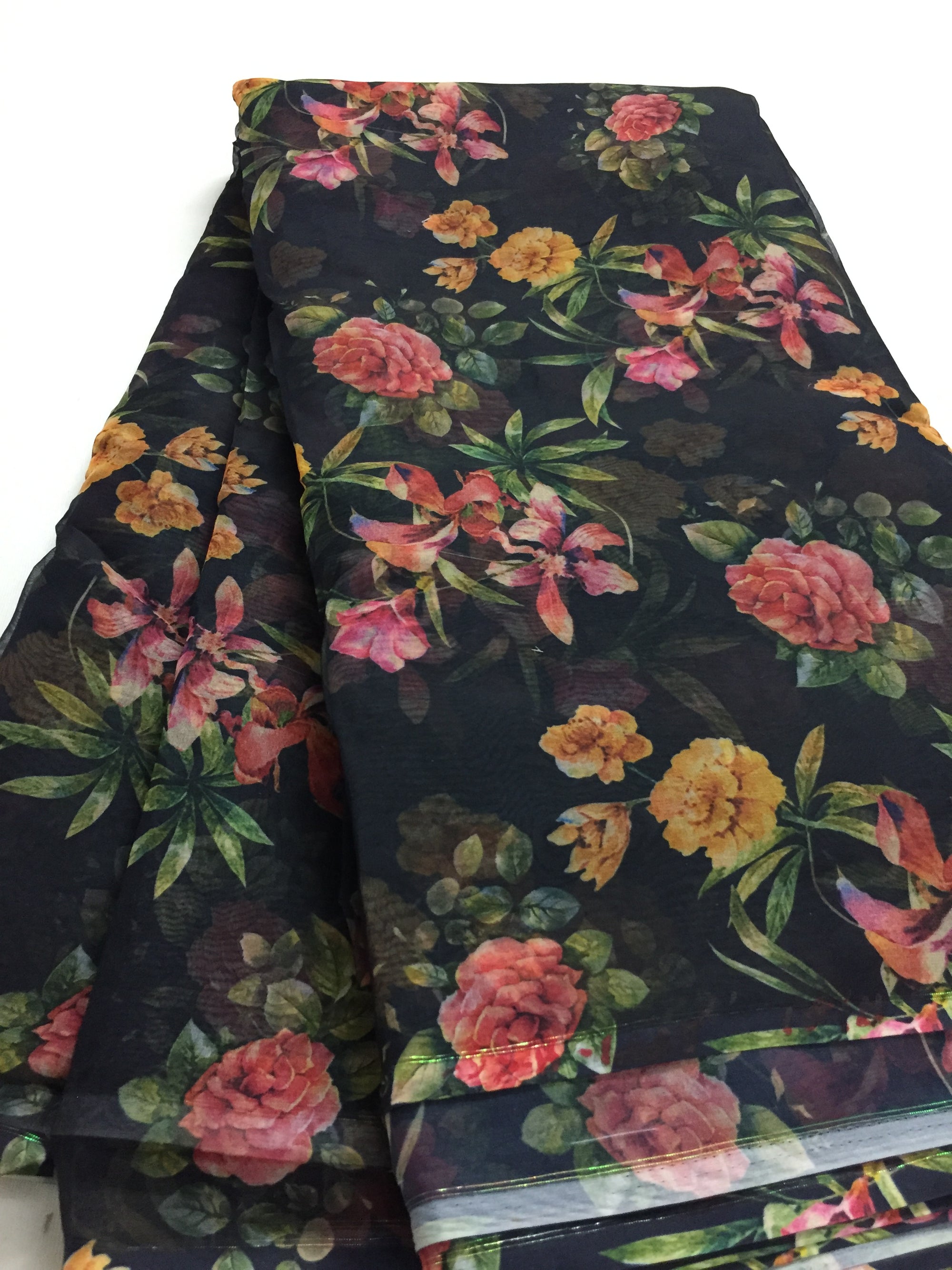 Printed organza fabric