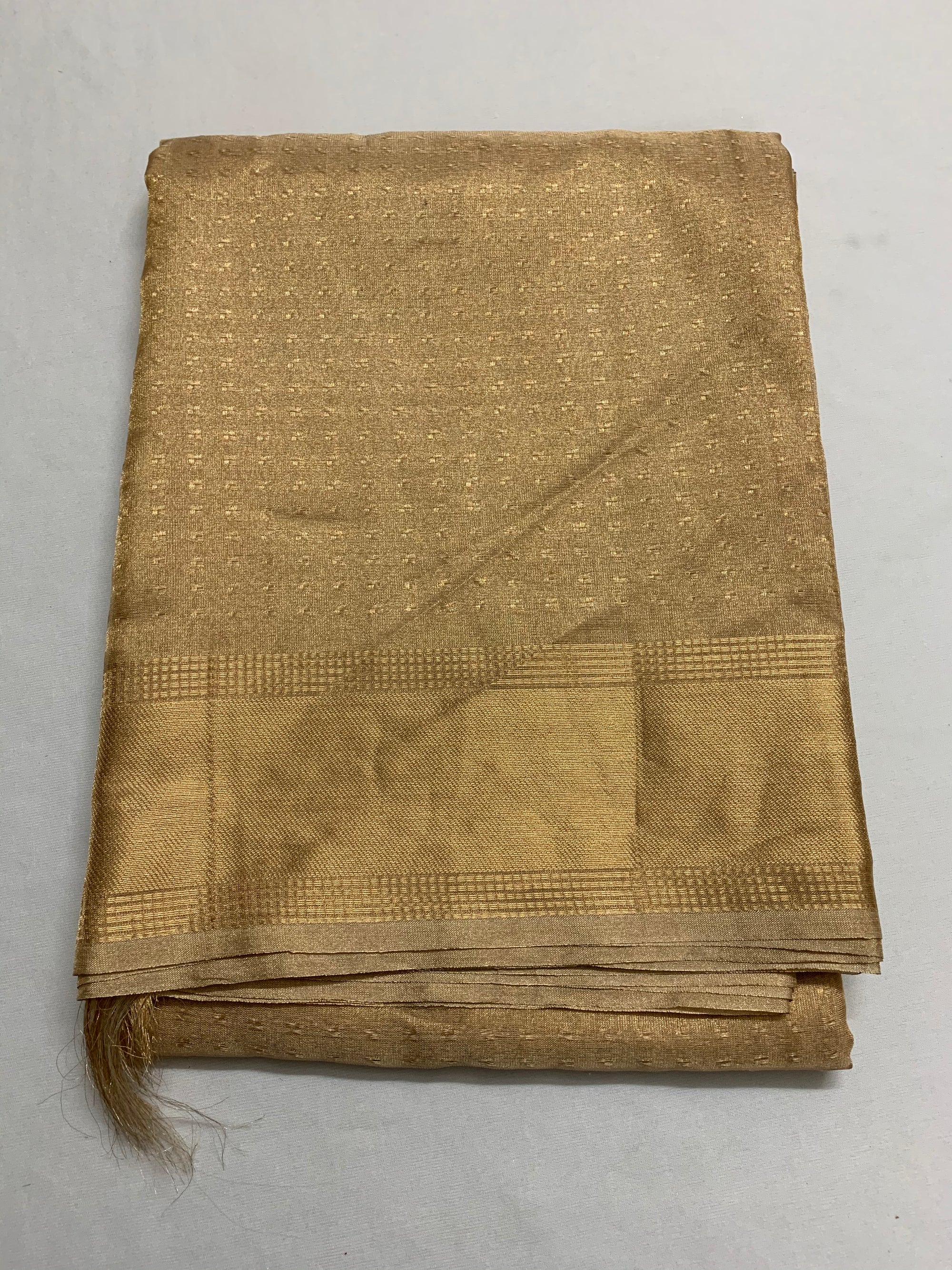 Pure gold tissue saree with self pattern