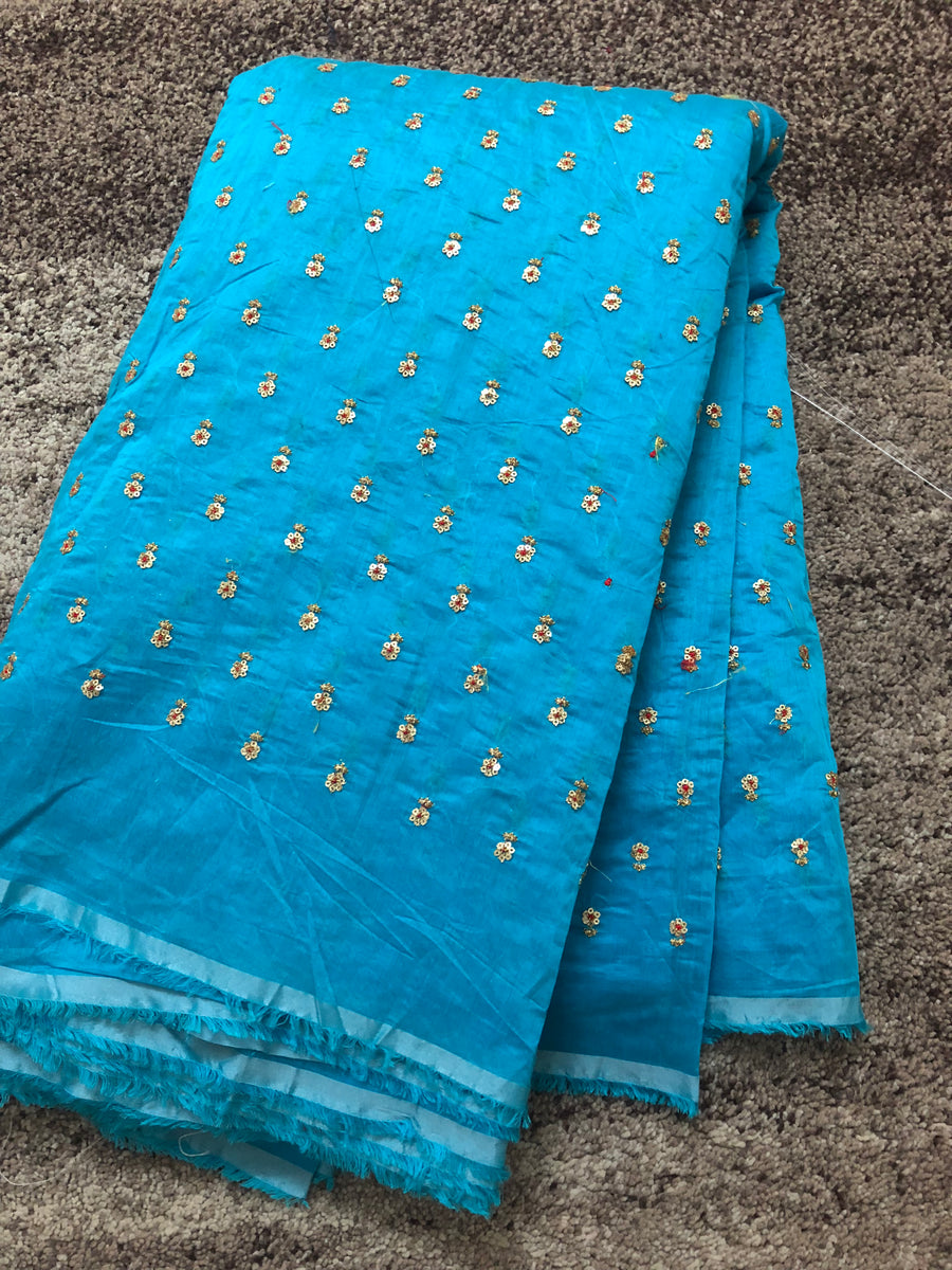 Embroidery on chanderi  fabric