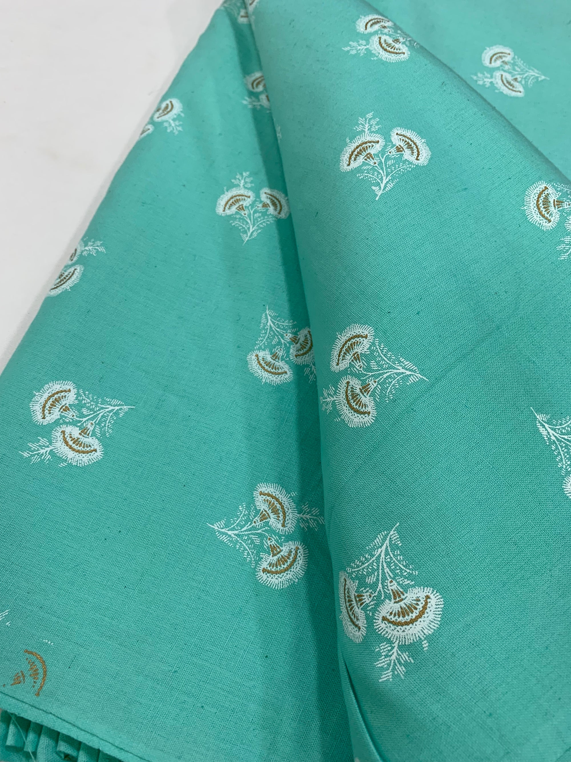 Printed pure flex cotton fabric